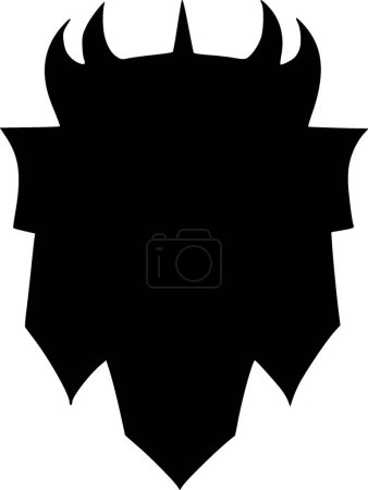 Photo for Black and white of evil shape - Royalty Free Image