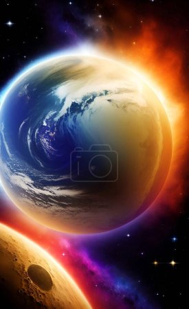 Téléchargez les photos : Planet earth in space. elements of this image furnished - en image libre de droit