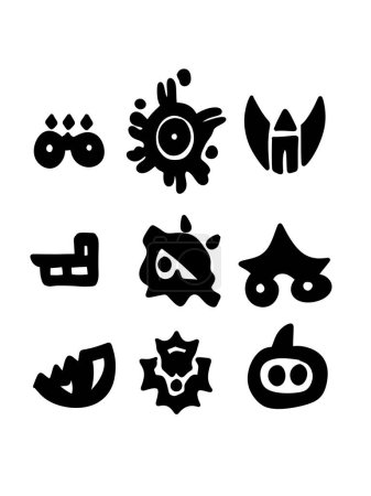 Photo for Set of 9 simple icons - Royalty Free Image