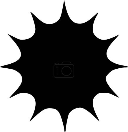 Photo for Black and white abstract star - Royalty Free Image