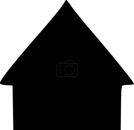 Téléchargez les photos : Icône noir et blanc de la maison - en image libre de droit