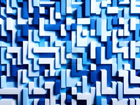 abstrakter Hintergrund mit buntem Muster, blauem und weißem Muster