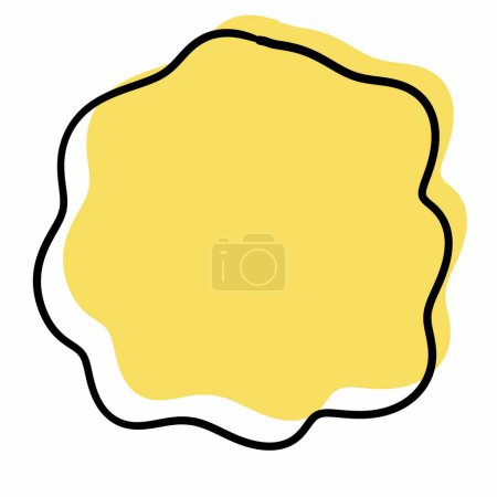 Photo for Yellow textbox on a white background. - Royalty Free Image