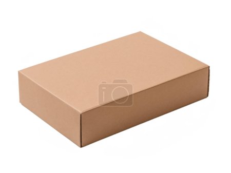 Photo for Cardboard box isolated on white. - Royalty Free Image