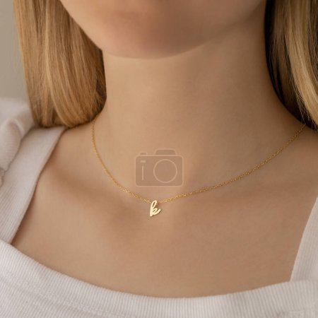 Photo for Gold jewelry shown on the lady, sales visual with impressive jewelry photos. Beautiful display of women's jewelry specifically for women. - Royalty Free Image