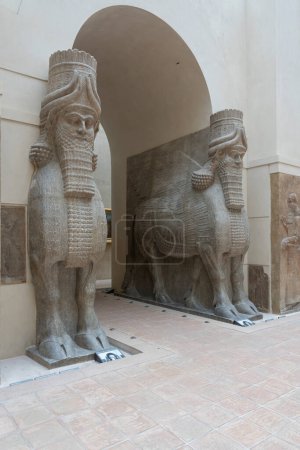 Photo for Paris, France - 02 19 2023: Le Louvre Museum. The palace in the citadel of Dur-Sharrukin, present-day Khorsabad - Royalty Free Image