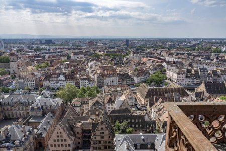 Photo for Strasbourg, France - 06 26 2023: Strasbourg cathedral: View of the city from the roof of the cathedral - Royalty Free Image