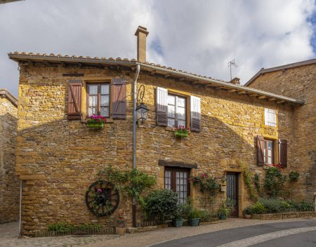 Photo for City of Oingt. View of a typical stone house in the village - Royalty Free Image