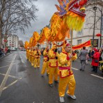 Aubervilliers, France - 02 14 2024: Chinese New Year. Festivities for the Year of the Dragon and the dragon dance