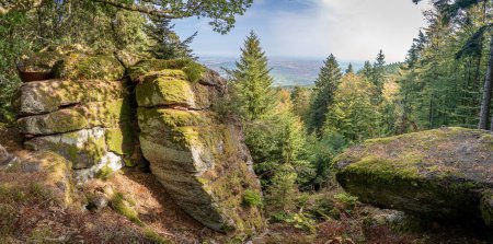 Path of the Gauls. Panoramic view of rocks and trees