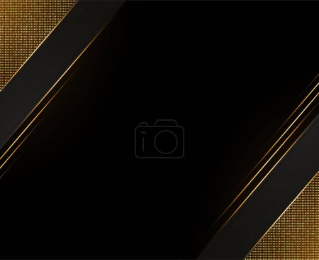 Foto de Gradiente de fondo abstracto Ilustración vectorial de diseño dorado y negro - Imagen libre de derechos
