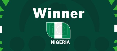 Foto de Bandera Nigeria Ganador Emblema Africano Naciones 2023 Equipos Países Símbolo de Fútbol Africano Logotipo Diseño Vector Ilustración - Imagen libre de derechos