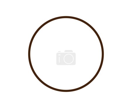 Photo for Circle Shape Outline Brown Stroke Circle Symbol Vector Illustration - Royalty Free Image