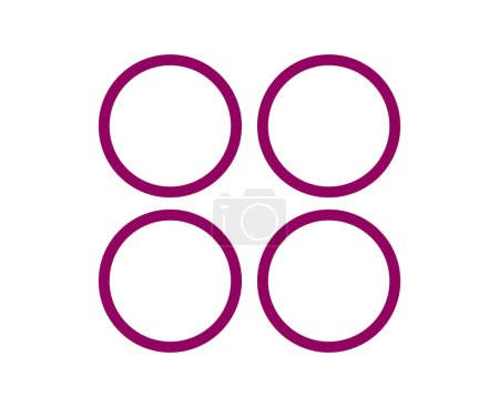 Photo for Circle Shape Outline Stroke Collection Symbol Purple Element Vector Graphic Design Illustration - Royalty Free Image