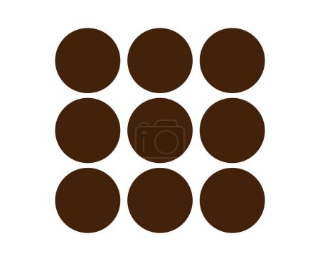 Foto de Circle Shape Collection Elemento marrón Símbolo Vector Diseño gráfico Ilustración - Imagen libre de derechos