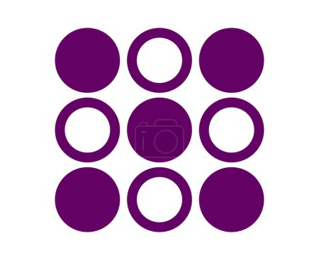 Foto de Esquema del círculo y forma del círculo colección Elemento de símbolo púrpura Vector Diseño gráfico Ilustración - Imagen libre de derechos