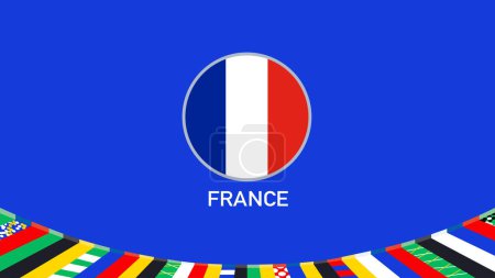 Photo for France Emblem Flag Teams European Nations 2024 Abstract Countries European Germany Football Symbol Logo Design Vector Illustration - Royalty Free Image