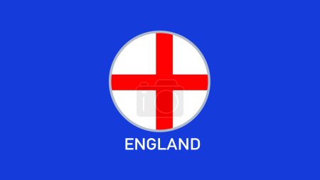 England Flagge Emblem Teams Europäische Nationen 2024 Abstrakte Länder Europa Deutschland Fußball Symbol Logo Design Vector Illustration
