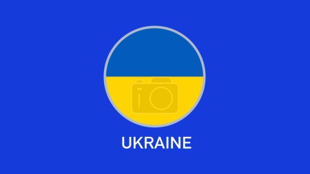 Ukraine Flag Emblem Teams European Nations 2024 Abstract Countries European Germany Football Symbol Logo Design Vector Illustration