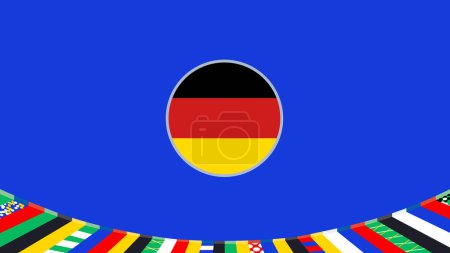 Germany Emblem Flag European Nations 2024 Teams Countries European Germany Football Symbol Logo Design Vector Illustration