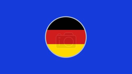 Germany Flag Emblem European Nations 2024 Teams Countries European Germany Football Symbol Logo Design Vector Illustration