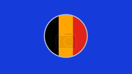 Belgien Flagge Emblem Europäische Nationen 2024 Mannschaften Länder Europa Deutschland Fußball Symbol Logo Design Vector Illustration