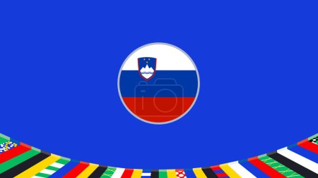 Téléchargez les illustrations : Slovénie Emblème Drapeau Nations européennes 2024 Equipes Pays Allemagne européenne Football Symbole Logo Design Illustration vectorielle - en licence libre de droit