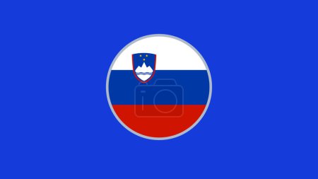 Téléchargez les illustrations : Slovénie Drapeau Emblème Nations européennes 2024 Équipes Pays Allemagne européenne Football Symbole Logo Design Illustration vectorielle - en licence libre de droit