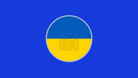 Ukraine Flag Emblem European Nations 2024 Teams Countries European Germany Football Symbol Logo Design Vector Illustration