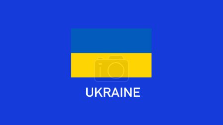 Ukraine Flag Teams European Nations 2024 Abstract Countries European Germany Football Symbol Logo Design Vector Illustration