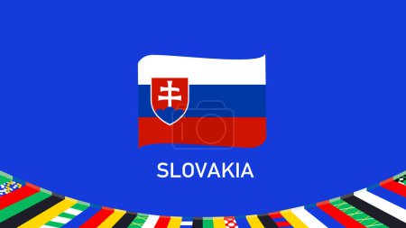 Slovakia Emblem Teams European Nations 2024 Symbol Abstract Countries European Germany Football Logo Design Vector Illustration