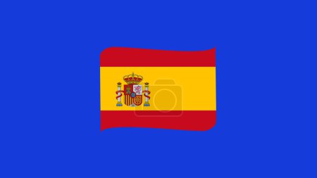 Spain Flag Ribbon European Nations 2024 Teams Countries European Germany Football Symbol Logo Design Vector Illustration