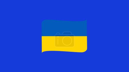 Ukraine Flag Ribbon European Nations 2024 Teams Countries European Germany Football Symbol Logo Design Vector Illustration