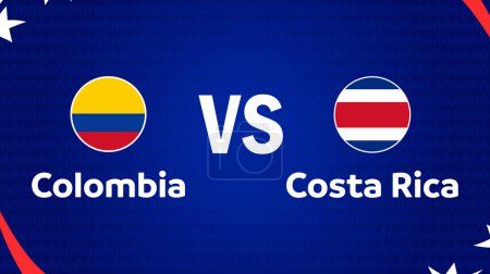 Kolumbien und Costa Rica Spiel Emblem American Football USA 2024 Abstraktes Design Logo Symbol American Football Final Vector Illustration