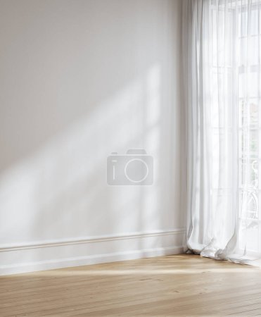 Téléchargez les photos : Empty home interior background, 3d render - en image libre de droit