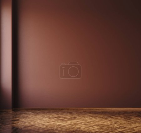 Photo for Empty home interior wall mock-up, 3d render - Royalty Free Image