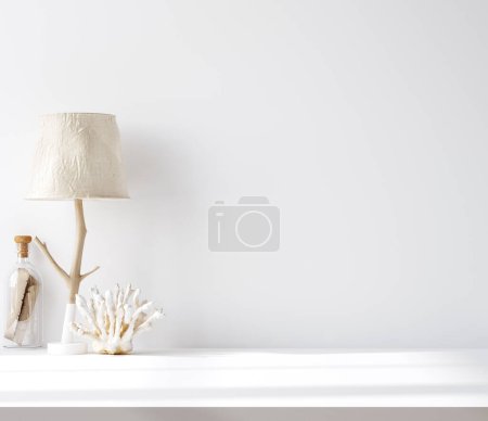 Téléchargez les photos : Fond intérieur minimaliste, style scandinave, rendu 3D - en image libre de droit