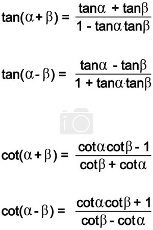 Addition formulas for the tangent and cotangent functions 