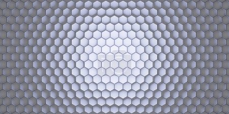 Téléchargez les photos : Moderne hexagone scène nid d'abeille motif fond hexagone abstrait illustration 3D - en image libre de droit