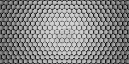 Foto de Hexágono abstracto fondo moderno hexágono escena Honeycomb patrón fondo 3D ilustración - Imagen libre de derechos