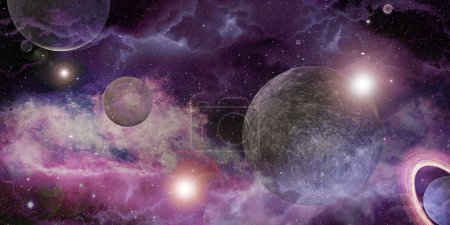 Photo for Deep space nebula and galaxies galaxies and stars the universe is full of stars 3D illustration - Royalty Free Image