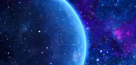 Gwiezdna mgławica 3D ilustracja gwiazd w kosmosie i galaktyce