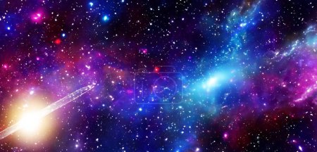Foto de Nebulosa del espacio profundo y galaxia Estrellas El universo está lleno de estrellas Ilustración 3D - Imagen libre de derechos