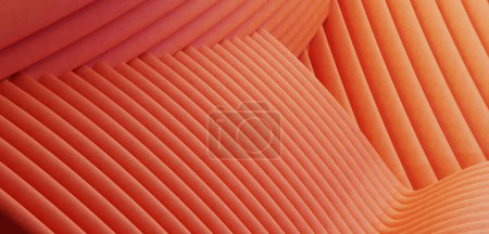 Foto de Fondo Líneas paralelas curvas distorsionadas formas abstractas modernas Líneas plásticas coloridas Ilustración 3D - Imagen libre de derechos