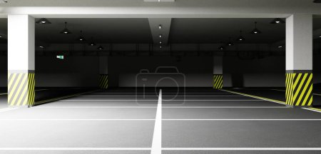 Photo for Garage underground parking 3D illustration - Royalty Free Image