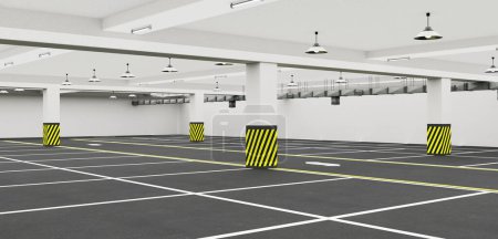 Photo for Garage underground parking 3D illustration - Royalty Free Image