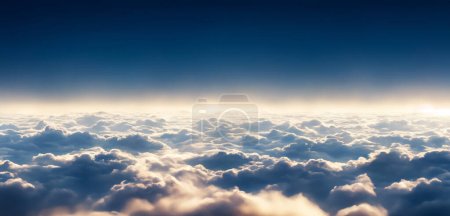 Photo for Clouds in the sky Troposphere Mesosphere Ionosphere Exosphere Levels of height above airplanes Sky Atmosphere Stratosphere - Royalty Free Image