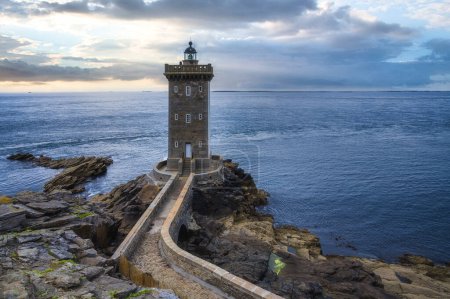 Photo for View on the lighthouse of Kermorvan in Brittany. - Royalty Free Image