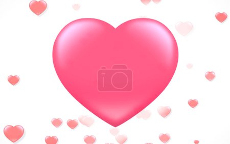 Foto de Corazón rojo y rosa. día de San Valentín fondo abstracto con corazones. - Imagen libre de derechos