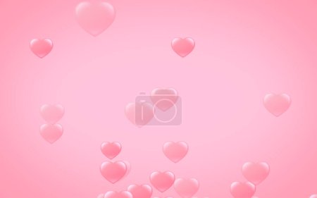 Foto de Corazón rojo y rosa. día de San Valentín fondo abstracto con corazones. - Imagen libre de derechos